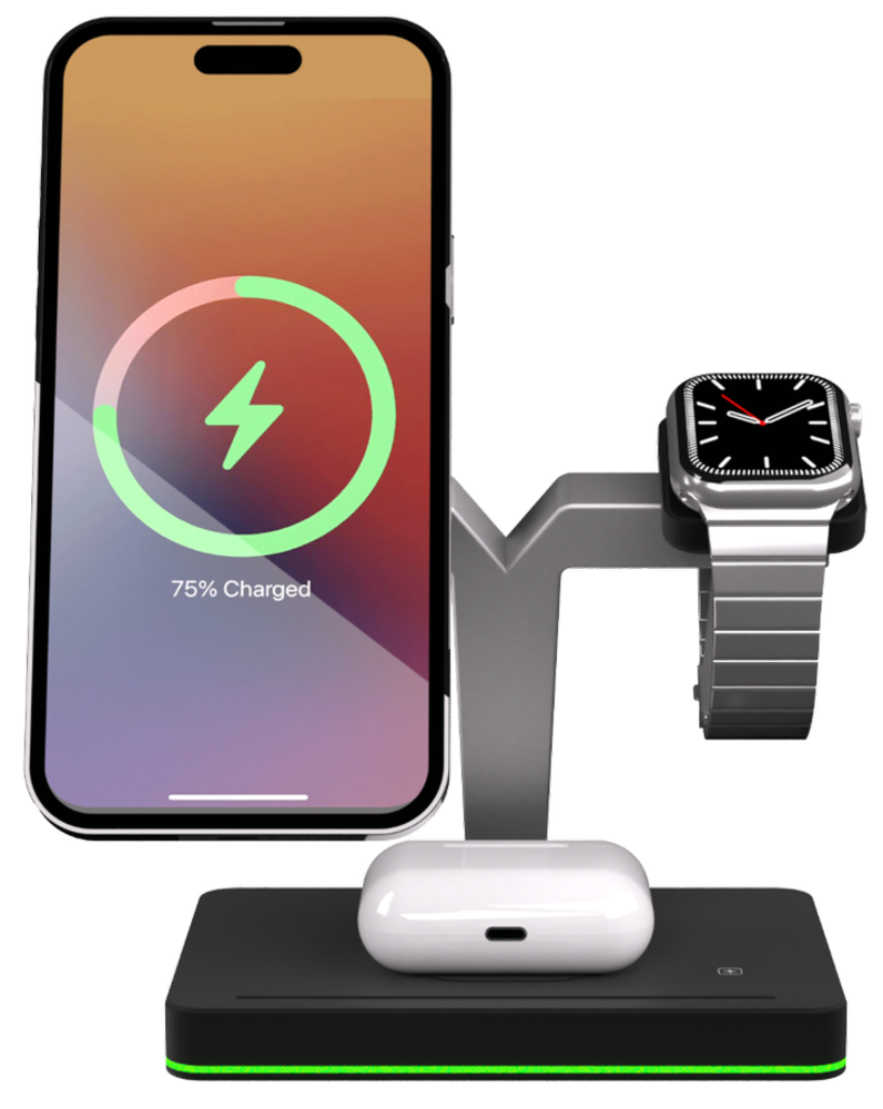 Coverzs Station d'accueil magnétique 3-en-1 pour produits Apple