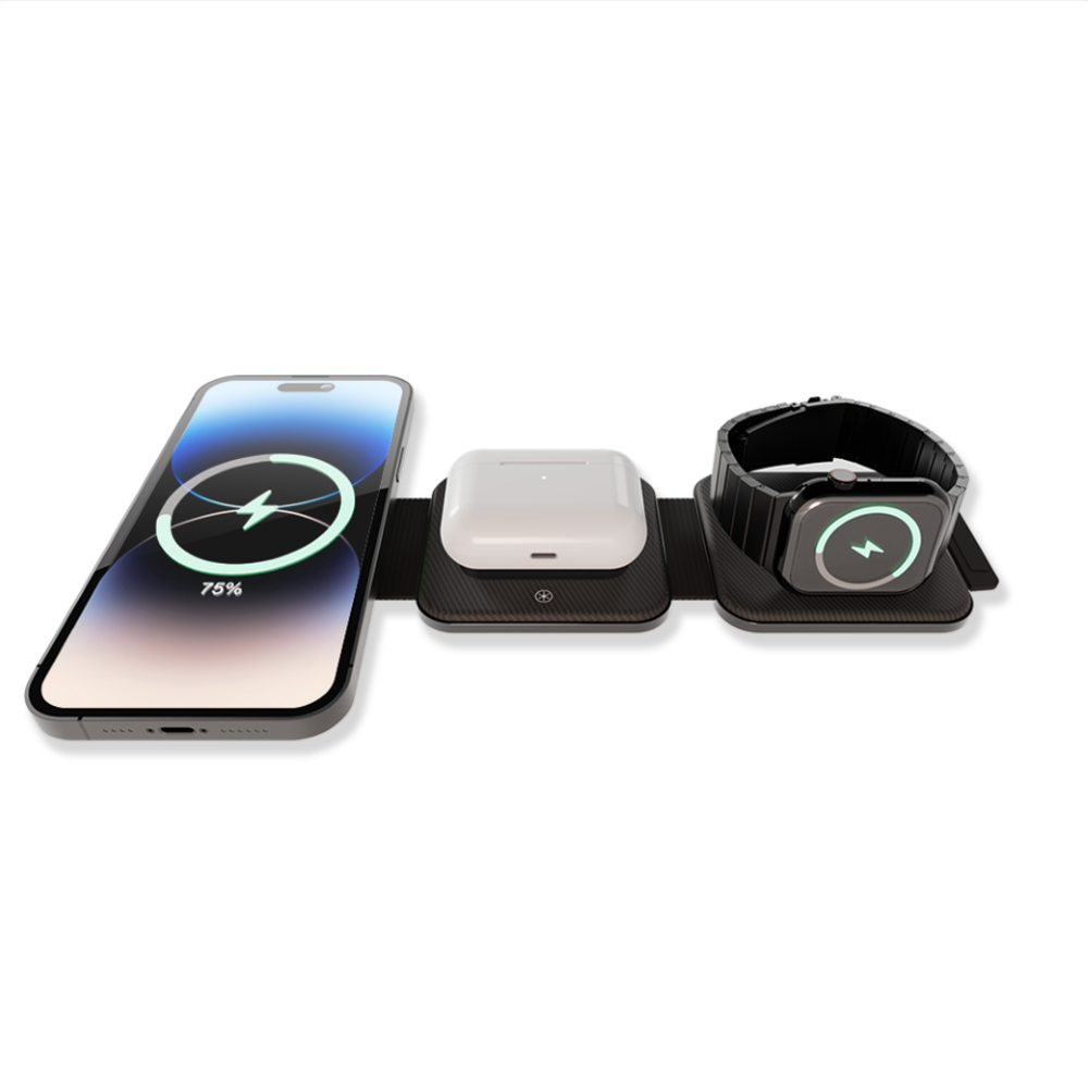 Coverzs Chargeur de voyage 3 en 1 pour les produits Apple Coverzs Chargeur de voyage 3 en 1 pour les produits Apple