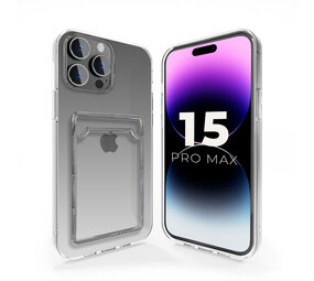 iPhone 15 Pro Max TPU coque en silicone avec porte-carte (transparent) iPhone 15 Pro Max TPU coque en silicone avec porte-carte (transparent)