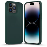 iPhone 15 Pro Max Solid coque en silicone (vert foncé)