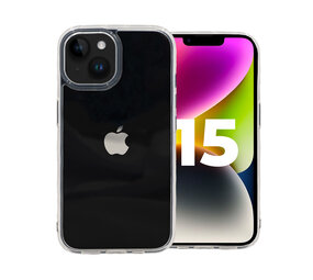 iPhone 15 coque en TPU avec pare-chocs en acrylique (transparent)
