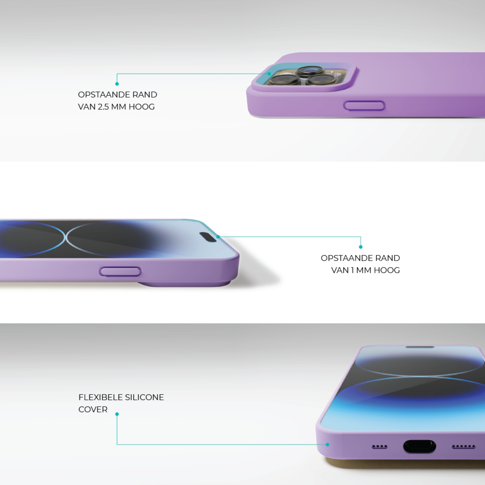 Coverzs iPhone 15 Pro Max Solid coque en silicone (lilas)