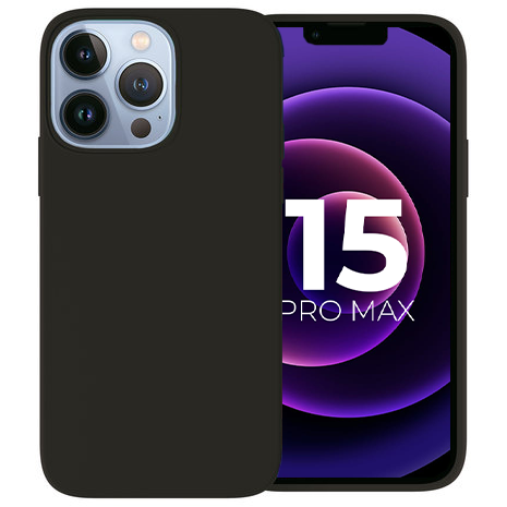 Ceezs iPhone 15 Pro Max coque silicone (noir)