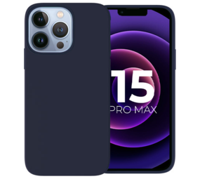 iPhone 15 Pro Max coque silicone (bleu foncé)