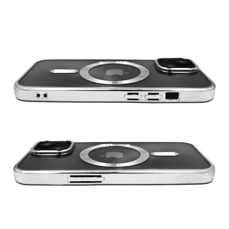 ShieldCase iPhone 15 Pro coque MagSafe avec pare-chocs pour caméra (argent) ShieldCase iPhone 15 Pro coque MagSafe avec pare-chocs pour caméra (argent)