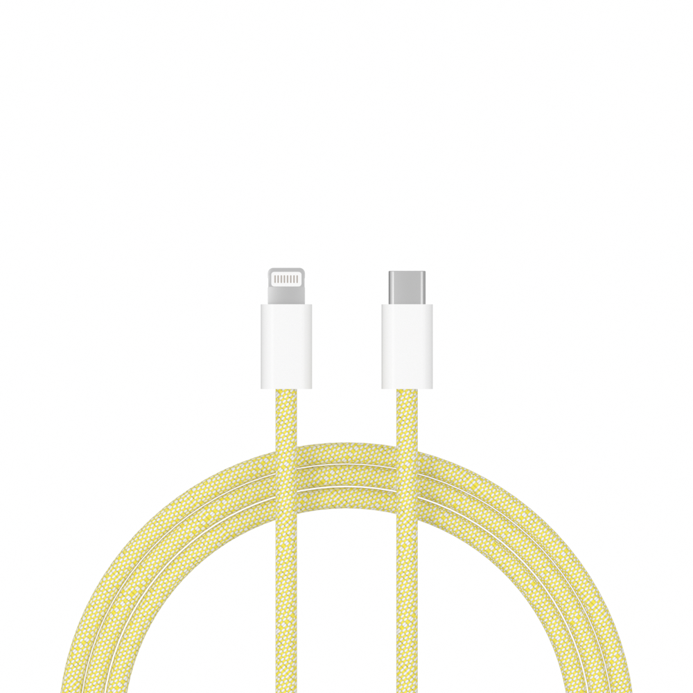 Câble USB-C vers Lightning pour modèles iPhone 1 mètre (jaune) 