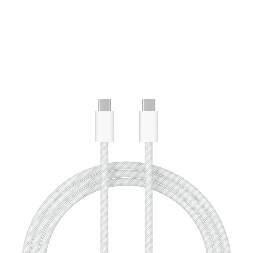 Câble USB-C vers USB-C pour modèles iPhone 1 mètre (blanc) - Coque