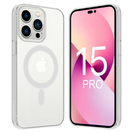 ShieldCase iPhone 15 Pro coque en silicone avec MagSafe (transparent)