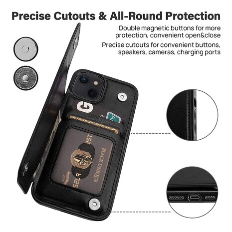 ShieldCase iPhone 15 étui portefeuille (noir) ShieldCase iPhone 15 étui portefeuille (noir)