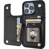 iPhone 15 Pro étui portefeuille (noir)