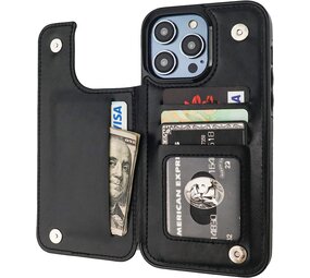 iPhone 15 Pro étui portefeuille (noir)