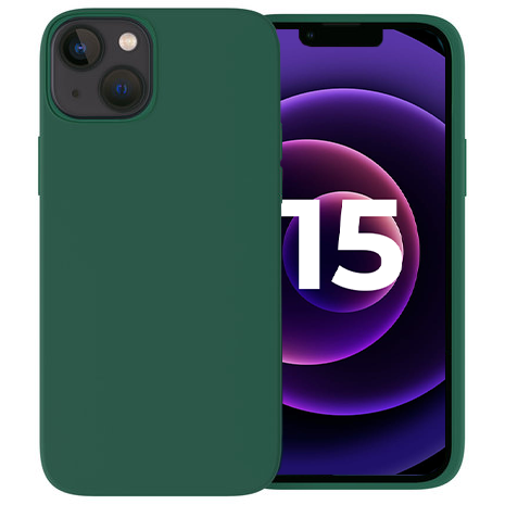 Ceezs iPhone 15 coque silicone (vert foncé)