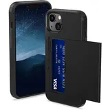 iPhone 15 coque porte-cartes avec curseur (noir)