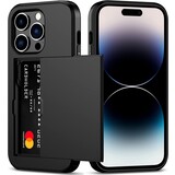 iPhone 15 Pro coque porte-cartes avec curseur (noir)