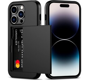 iPhone 15 Pro coque porte-cartes avec curseur (noir)