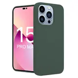 iPhone 15 Pro Max coque en silicone (vert foncé)