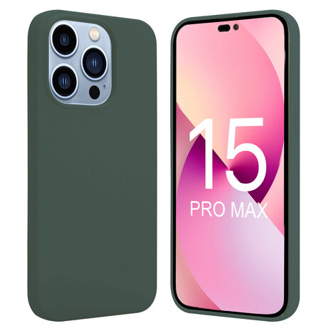 ShieldCase iPhone 15 Pro Max coque en silicone (vert foncé)