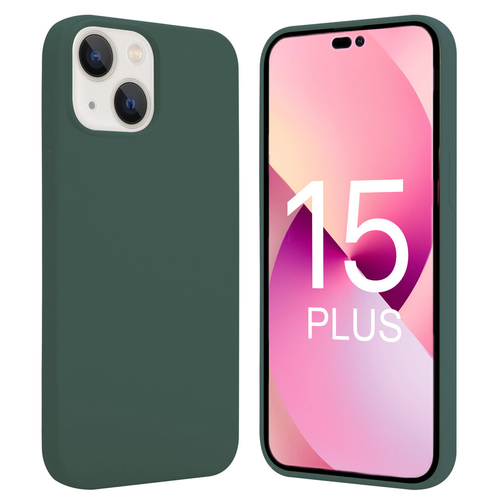 ShieldCase iPhone 15 Plus coque en silicone (vert foncé)