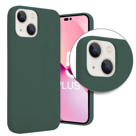 ShieldCase iPhone 15 Plus coque en silicone (vert foncé)