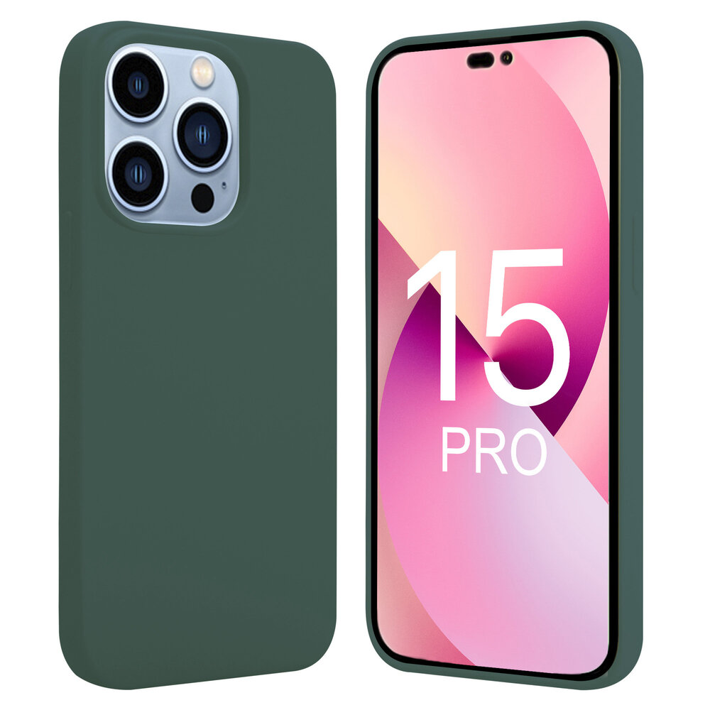 ShieldCase iPhone 15 Pro coque en silicone (vert foncé)