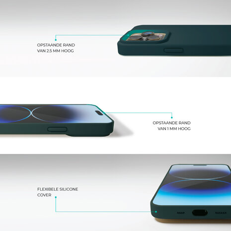 Coverzs iPhone 15 Pro Max Solid coque en silicone (vert foncé)