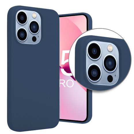 ShieldCase iPhone 15 Pro coque en silicone (bleu foncé)