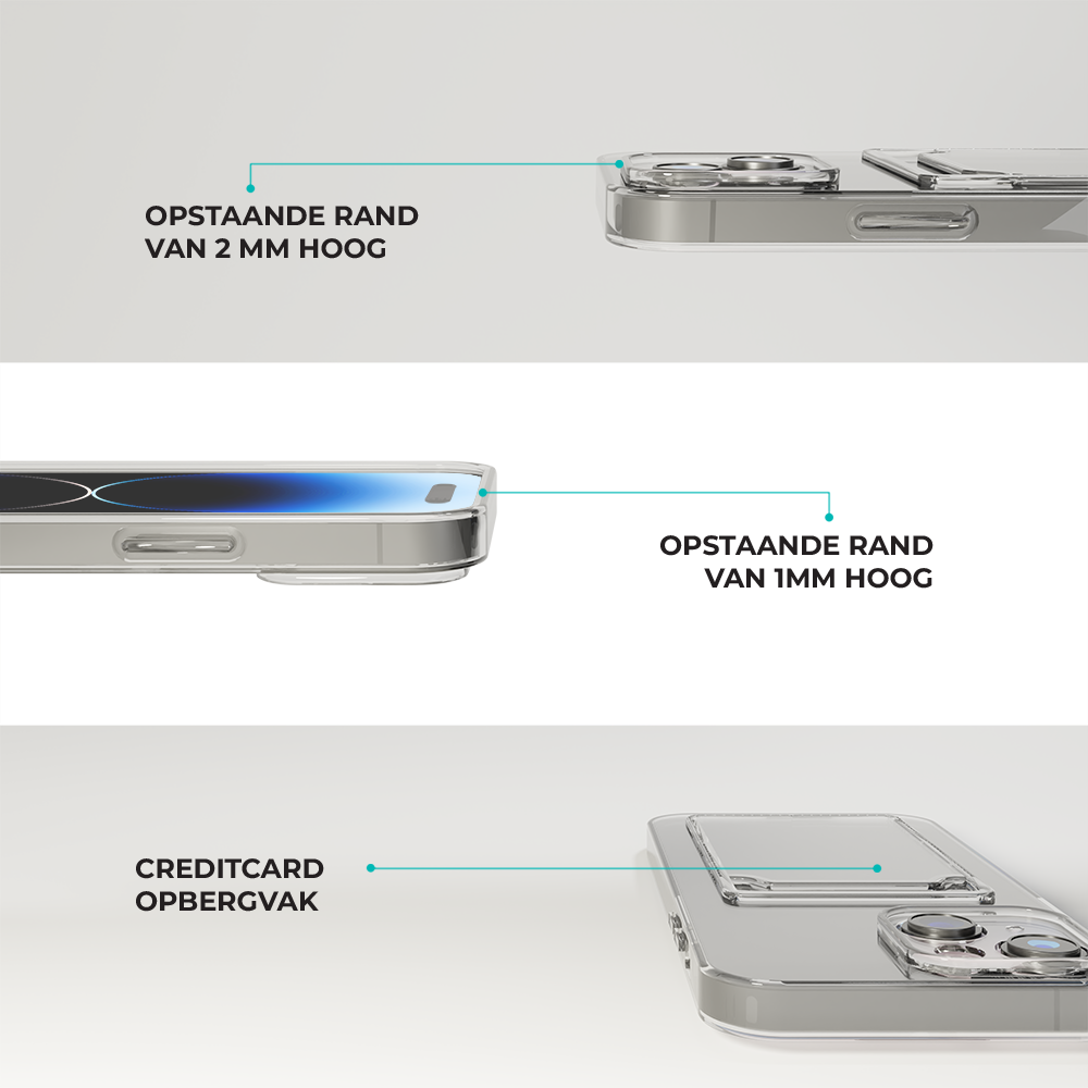 ShieldCase iPhone 15 coque antichoc avec porte-carte (transparent) ShieldCase iPhone 15 coque antichoc avec porte-carte (transparent)