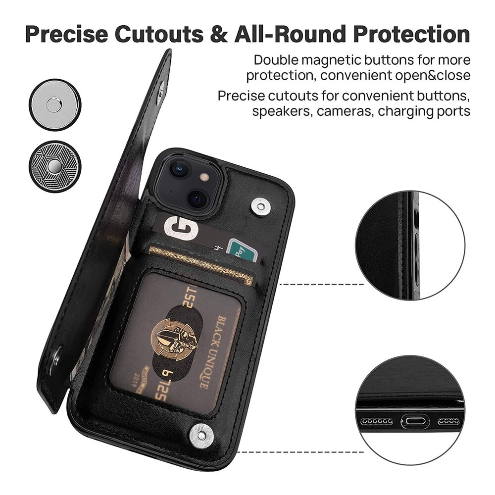 ShieldCase iPhone 15 Pro Max étui portefeuille (noir) ShieldCase iPhone 15 Pro Max étui portefeuille (noir)