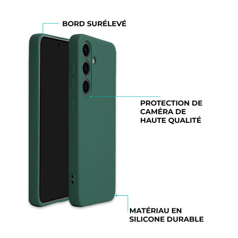ShieldCase ShieldCase Coque en silicone Samsung Galaxy S24 (vert foncé)