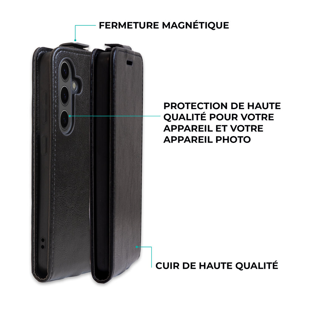 ShieldCase ShieldCase Étui à rabat Samsung Galaxy S24 (noir) ShieldCase ShieldCase Étui à rabat Samsung Galaxy S24 (noir)