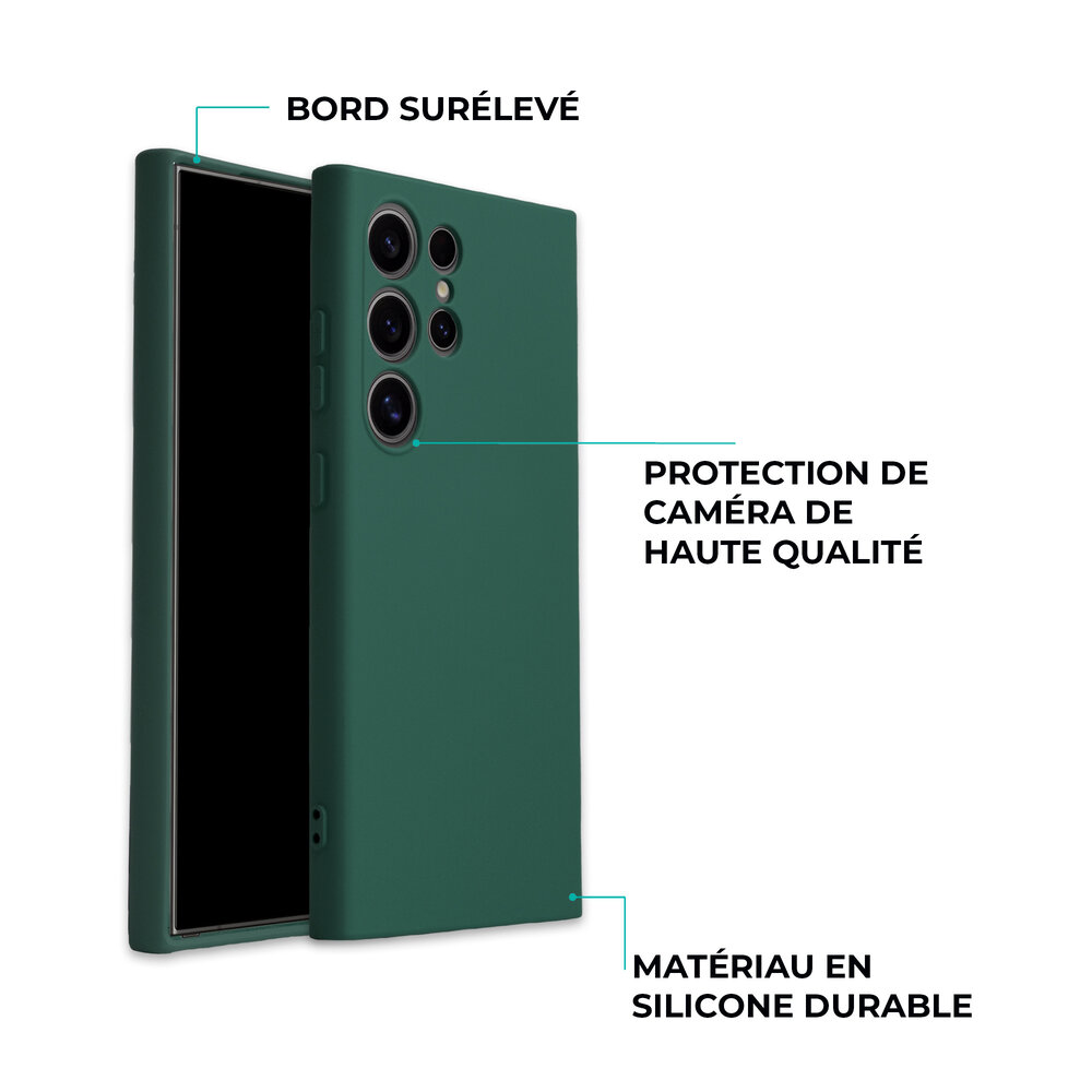 ShieldCase ShieldCase Coque en silicone Samsung Galaxy S24 Ultra (vert foncé)
