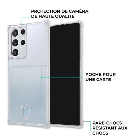 ShieldCase ShieldCase Coque Samsung Galaxy S24 Ultra Shock avec porte-carte ShieldCase ShieldCase Coque Samsung Galaxy S24 Ultra Shock avec porte-carte