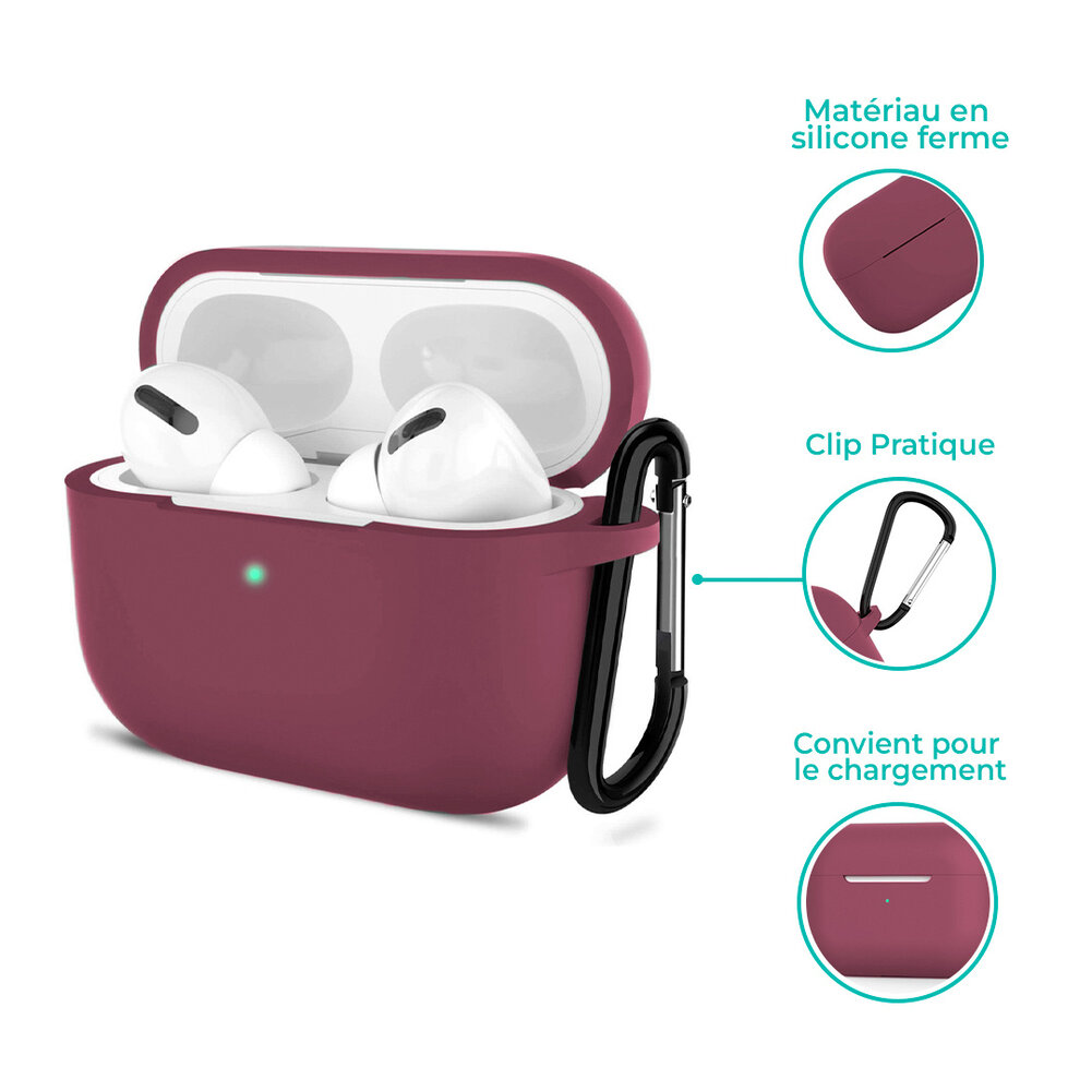 ShieldCase ShieldCase Coque silicone AirPods Pro 2 (burgundy) ShieldCase ShieldCase Coque silicone AirPods Pro 2 (burgundy)