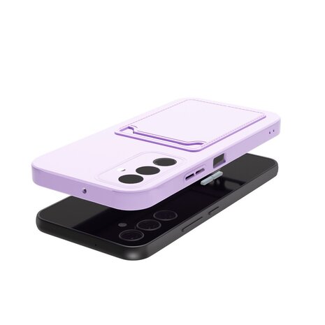 ShieldCase ShieldCase Coque en silicone Samsung Galaxy A15 avec porte-carte (violet)