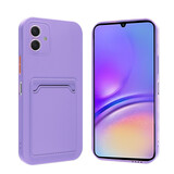 ShieldCase Coque en silicone Samsung Galaxy A05 avec porte-carte (violet)