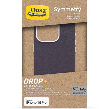 Otterbox Otterbox Symmetry Coque cuir Cactus iPhone 15 Pro (violet)