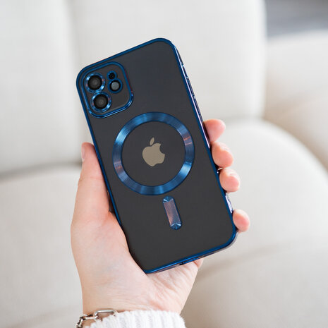 Coverzs Coverzs Coque MagSafe avec cache de caméra iPhone 12 (bleu)