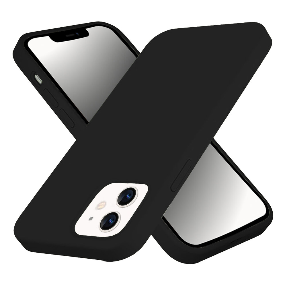 Coverzs Coverzs Coque silicone de luxe iPhone 12 (noir)