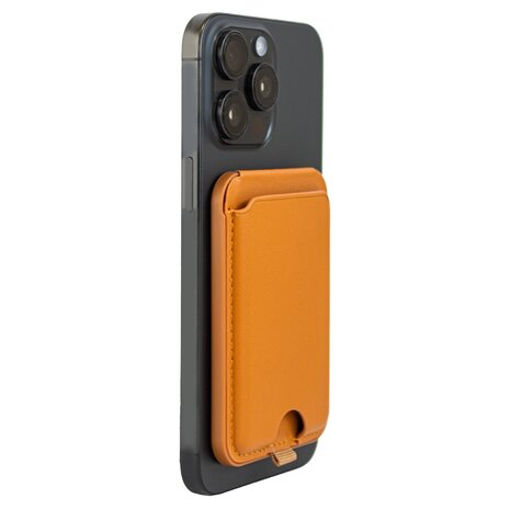 Coverzs Coverzs MagSafe Wallet de luxe avec support (brun) Coverzs Coverzs MagSafe Wallet de luxe avec support (brun)