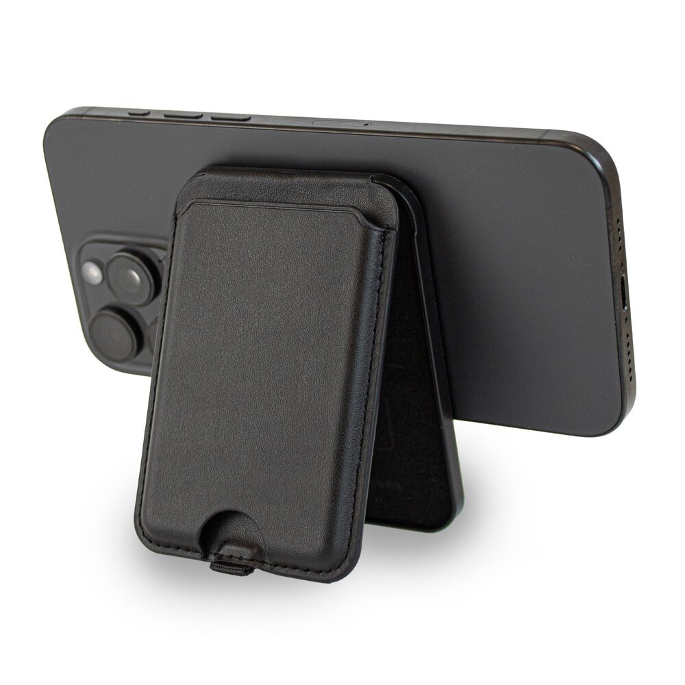 Coverzs Coverzs MagSafe Wallet de luxe avec support (noir) Coverzs Coverzs MagSafe Wallet de luxe avec support (noir)