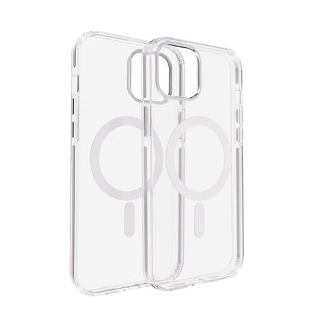 Coverzs Coverzs iPhone 13 coque MagSafe Clear Metallic (argent) Coverzs Coverzs iPhone 13 coque MagSafe Clear Metallic (argent)