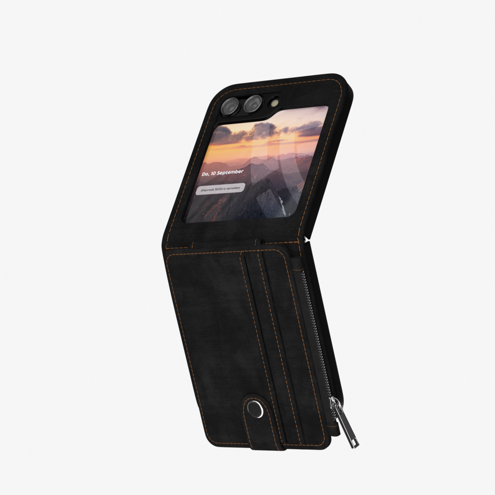 ShieldCase ShieldCase Étui portefeuille amovible Samsung Galaxy Z Flip 6 (noir) ShieldCase ShieldCase Étui portefeuille amovible Samsung Galaxy Z Flip 6 (noir)