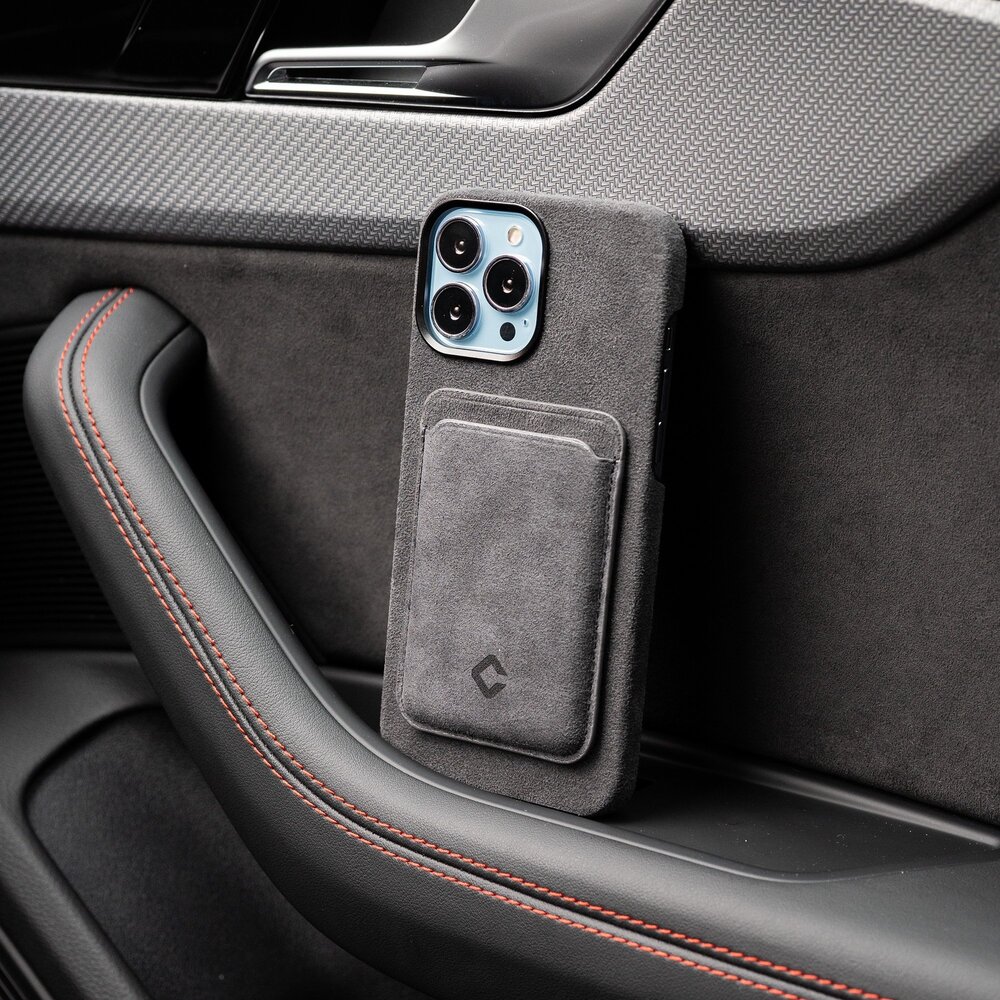 Coverzs Coverzs Alcantara MagSafe portefeuille (noir) Coverzs Coverzs Alcantara MagSafe portefeuille (noir)