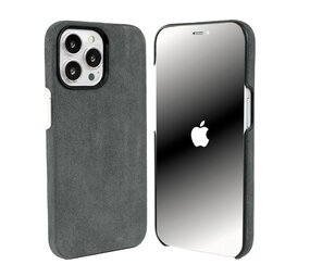 Coverzs Coque iPhone 15 Pro Alcantara MagSafe (gris)
