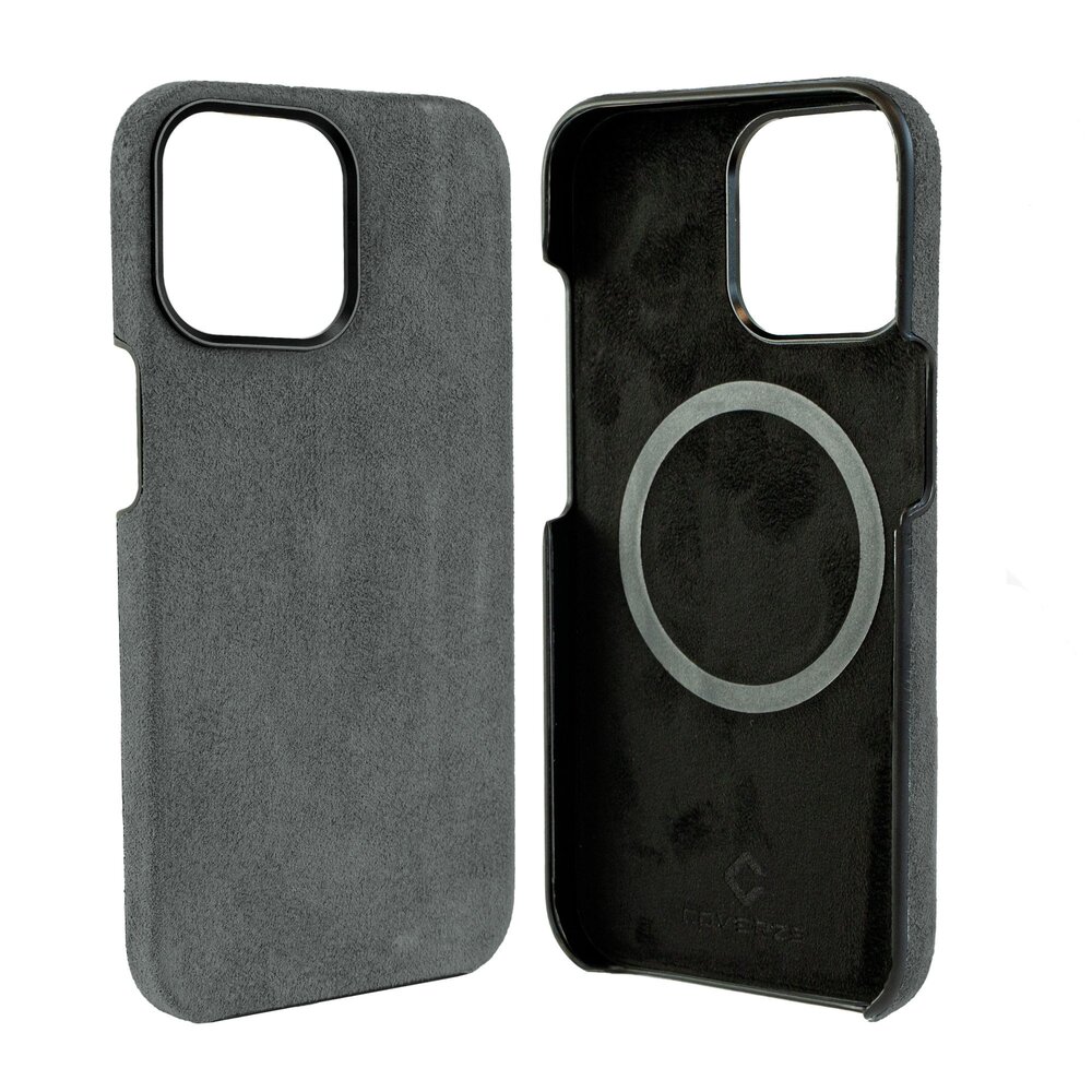 Coverzs Coverzs Coque iPhone 15 Pro Max Alcantara MagSafe (gris) Coverzs Coverzs Coque iPhone 15 Pro Max Alcantara MagSafe (gris)