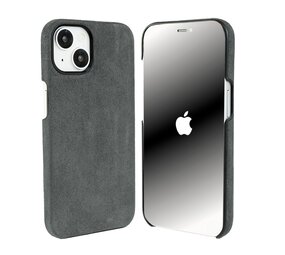 Coverzs Coque iPhone 14 Alcantara MagSafe (gris)
