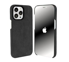 Coverzs Coque iPhone 14 Pro Alcantara MagSafe (noir)