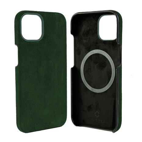 Coverzs Coverzs Coque iPhone 13 Alcantara MagSafe (vert foncé) Coverzs Coverzs Coque iPhone 13 Alcantara MagSafe (vert foncé)