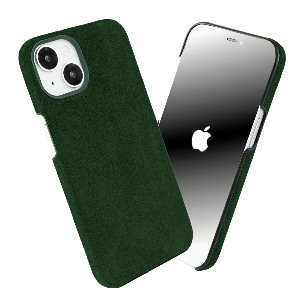 Coverzs Coverzs Coque iPhone 13 Alcantara MagSafe (vert foncé) Coverzs Coverzs Coque iPhone 13 Alcantara MagSafe (vert foncé)