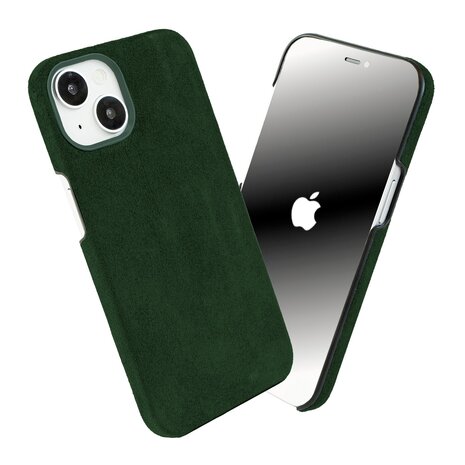 Coverzs Coverzs Coque iPhone 13 Alcantara MagSafe (vert foncé) Coverzs Coverzs Coque iPhone 13 Alcantara MagSafe (vert foncé)